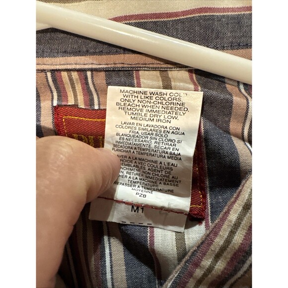 Vintage Men's Wrangler Wrancher Western plaid shirt pearl snaps XL - Picture 9 of 9